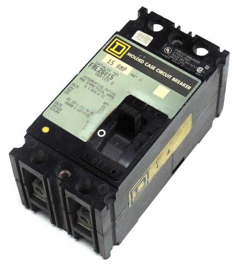 Used SQUARE D FAL26015 15A CIRCUIT BREAKER FAL-26015 SER. 2