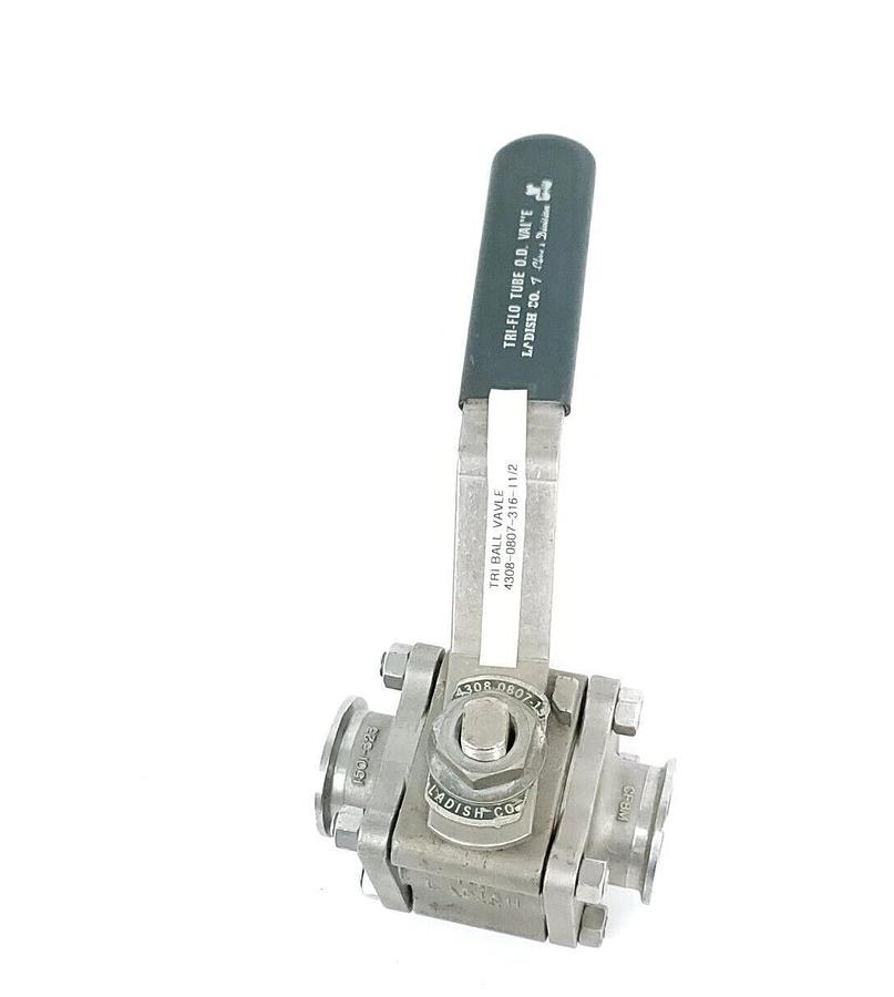 Used NEW LADISH 4308-0807-15 BALL VALVE 1-1/2'' 316SS 4308-0807 4308080715