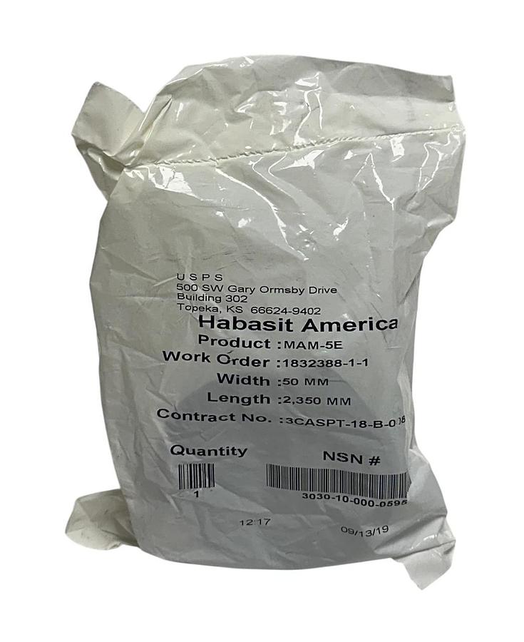 Used 4 HABASIT AMERICA MAM-5E / MAM5E CONVEYOR BELTS W: 50mm L: 2,350mm OEM NSFS