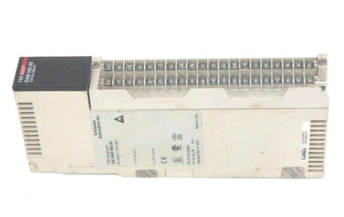 Used SCHNEIDER AUTOMATION 140-DAM-590-00 120 VAC IN/OUT 140DAM59000