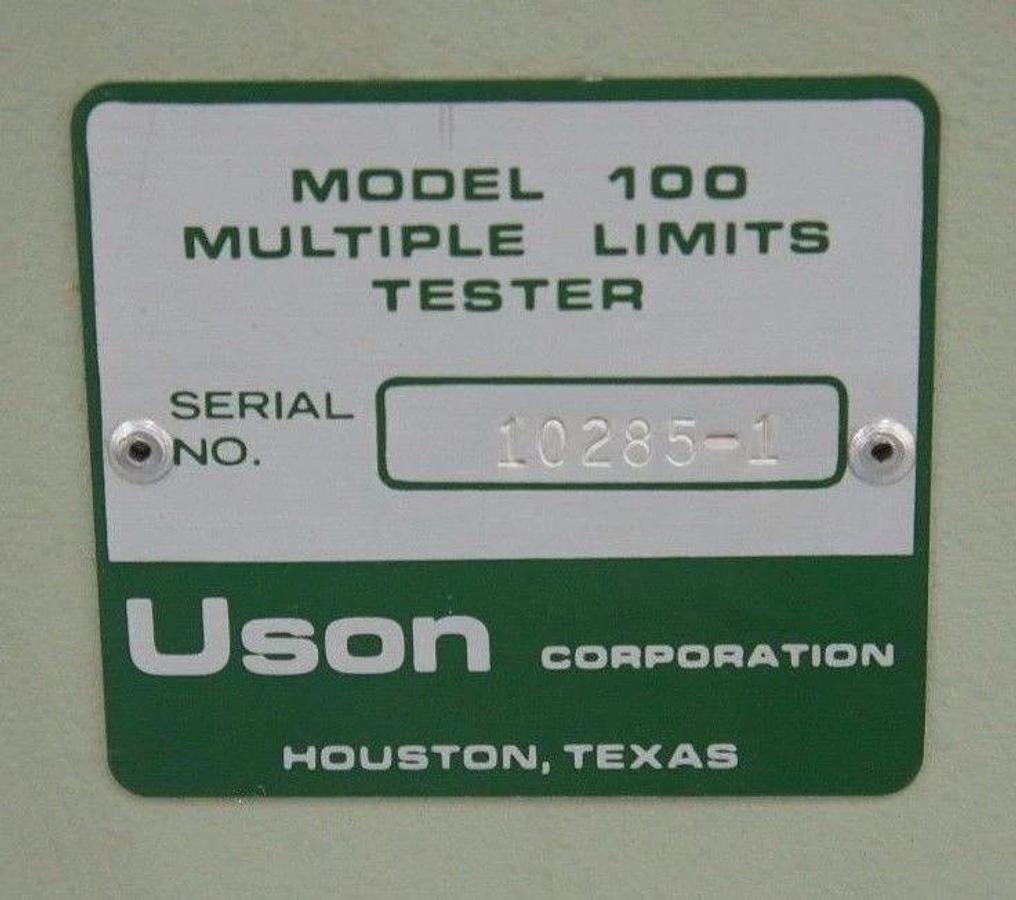 Used USON MODEL: 100 MULTIPLE LIMITS TESTER RACK 5SLOT