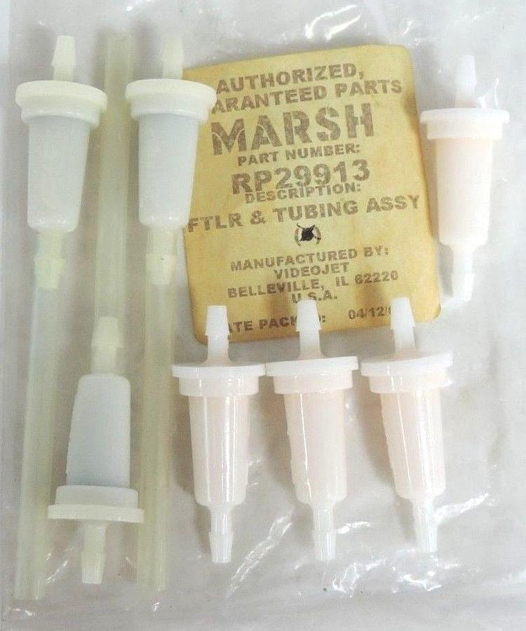 NEW VIDEOJET MARSH RP29913 FILTER & TUBE ASSY, (7) FILTERS (3) TUBES