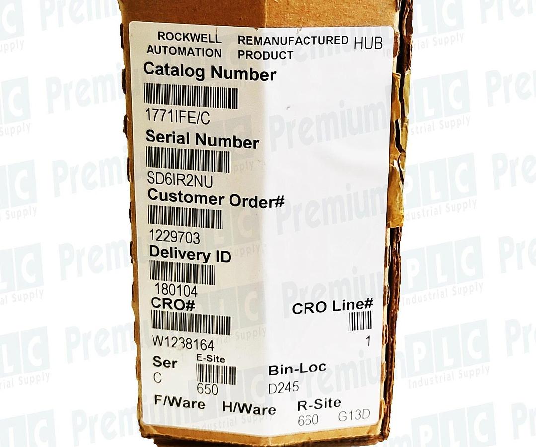 Refurbished REMAN. ALLEN BRADLEY 1771-IFE/C SER. C ANALOG INPUT MODULE 1771IFE/C REV. N04