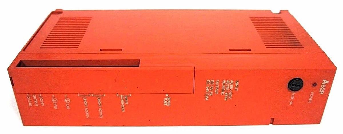 Used MITSUBISHI MELSEC A62P PROGRAMMABLE CONTROLLER POWER SUPPLY A62-P, 9701H