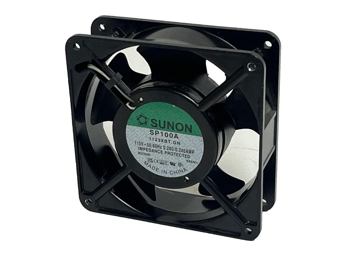 Used Lot of 2 Sunon SP100A 1123XBT.GN Cooling Fans - 115V AC 120mm Axial