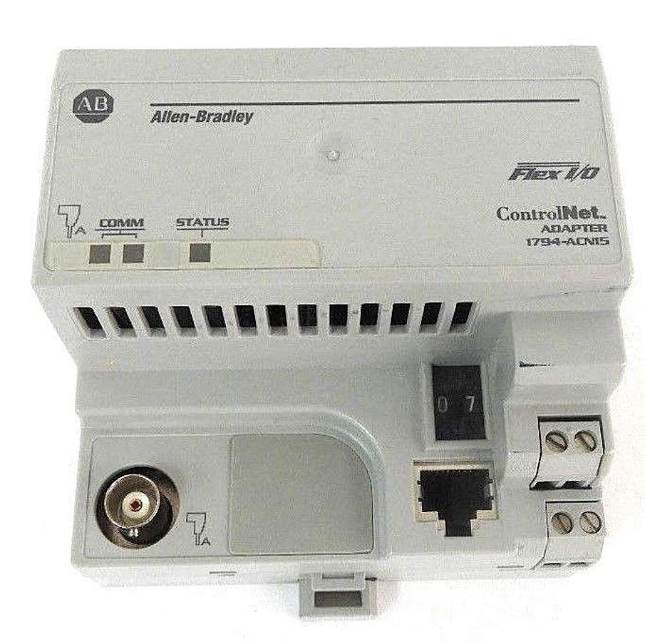 Used ALLEN BRADLEY 1794-ACN15 FLEX I/O CONTROLNET ADAPTER 1794ACN15, SER. C, REV. A01