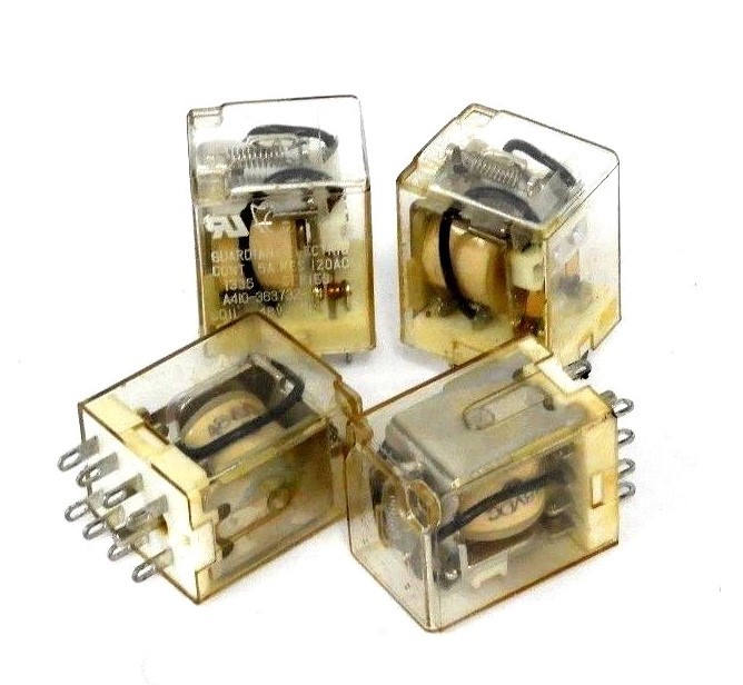 Used LOT OF 4 GUARDIAN ELECTRIC A410-363732-14 RELAYS COIL 48V DC, A41036373214