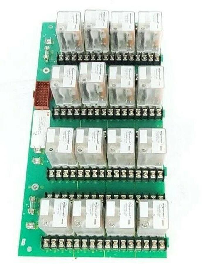 Used ABB 6642016D2 RELAY PANEL 300V, 10A/CKT MAX W/ 788XBX69CL-24D, COIL 24VDC