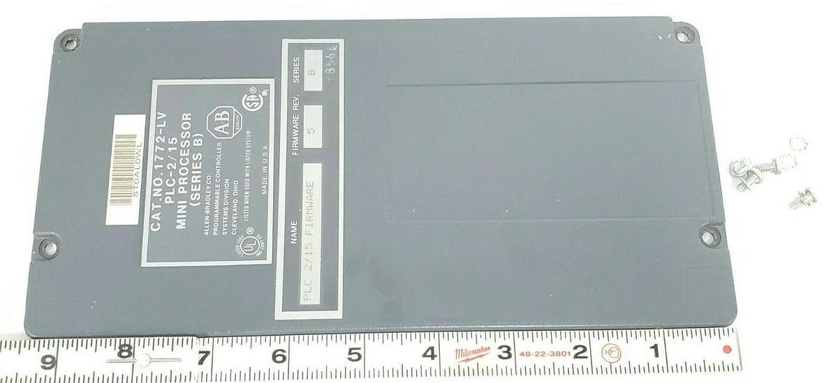 Used ALLEN BRADLEY 1772-LV MINI PROCESSOR FACE PLATE 39840, 610493-04 H