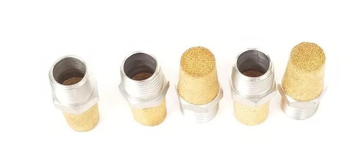 LOT OF 5 NEW GENERIC BRASS MUFFLER FILTERS