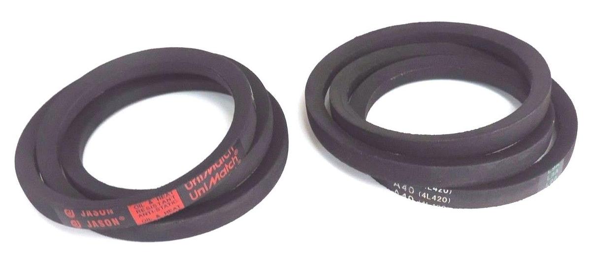 Used LOT OF 2 NEW JASON 4L420 V-BELTS