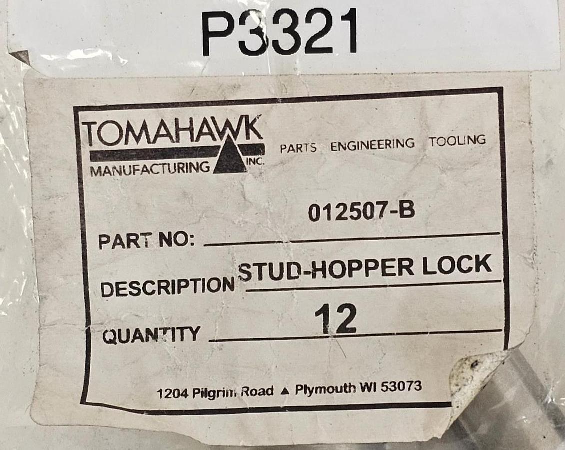 LOT OF 12 NEW TOMAHAWK 012507-B STUD-HOPPER LOCKS 012507B