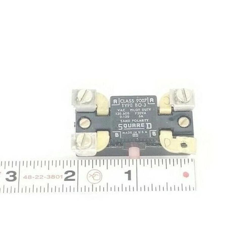 Used SQUARE D 9007-BO3 SNAP SWITCH, CLASS 9007, TYPE BO-3, 9007BO3