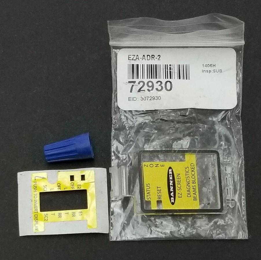 Used NEW BANNER EZA-ADR-2 EZ-SCREEN ACCESSORY ACCESS DOOR INVERT DISPLAY EZAADR2