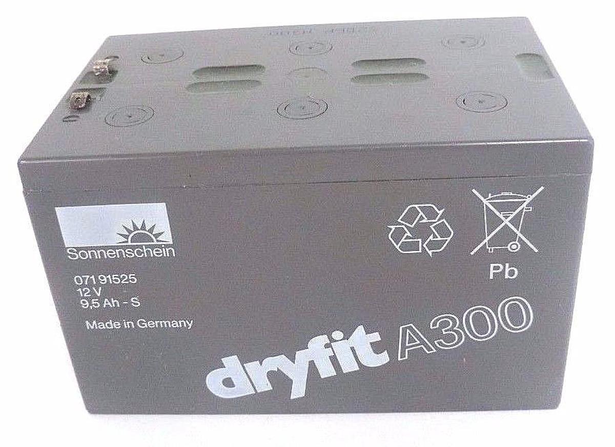 Used SONNENSCHEIN 07191525 DRYFIT A300 BATTERY 12V 9,5 AH-S