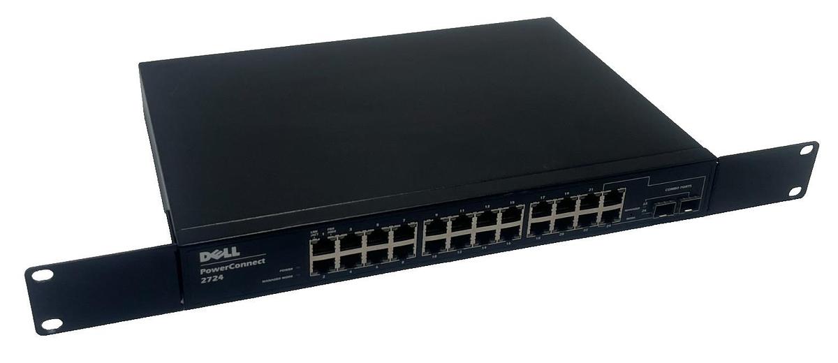 Used DELL PowerConnect 2724 24-Port Gigabit Ethernet Managed Switch Rackmount