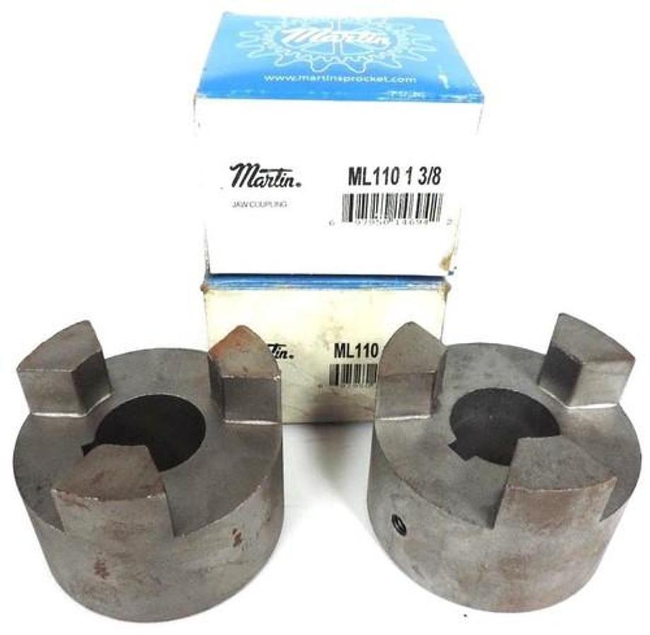 Used LOT OF 2 NEW MARTIN ML110-1-3/8 JAW COUPLINGS 1-3/8" BORE ML110138