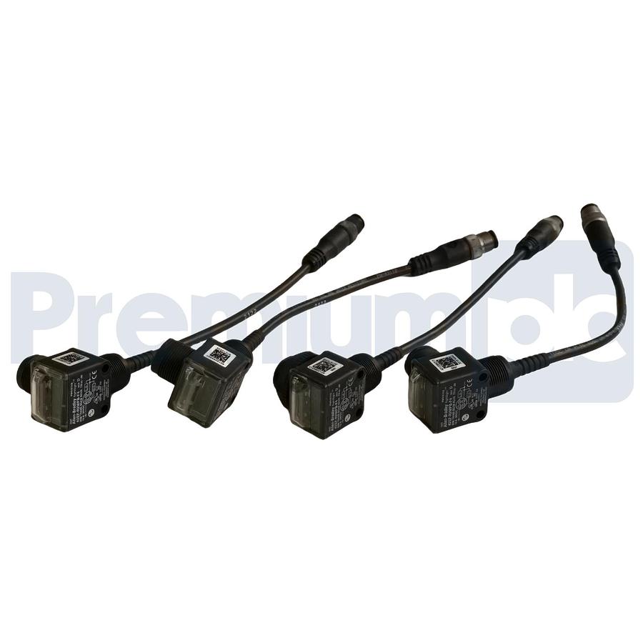 (4) Allen-Bradley 42EF-R2MPB-F4 /D RightSight Transmitted Beam Receivers 20m