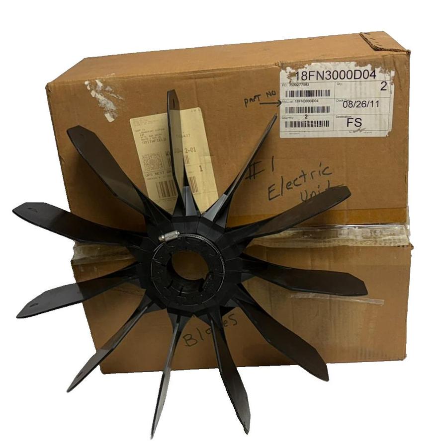 Used Baldor 18FN3000D04 Motor External Cooling Fan Blade 11 Blade 125HP For Quincy