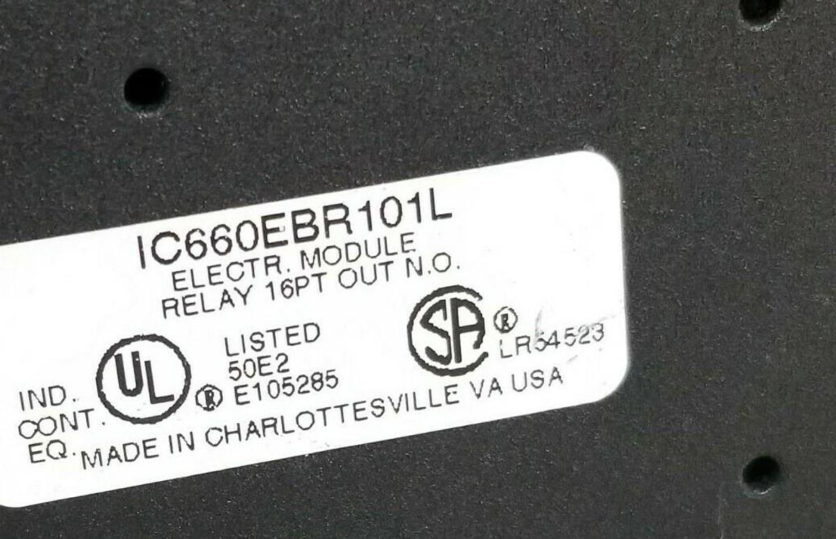 Used GE FANUC IC660EBR101L GENIUS ELECTR. MODULE RELAY 16PT IC660EBR101