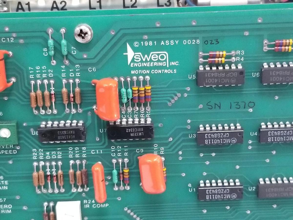 Used SWEO 0114012 SPINDLE DRIVE ASSEMBLY 120V, 49A, 3PH, 50/60HZ IN / 120V, 50A OUT