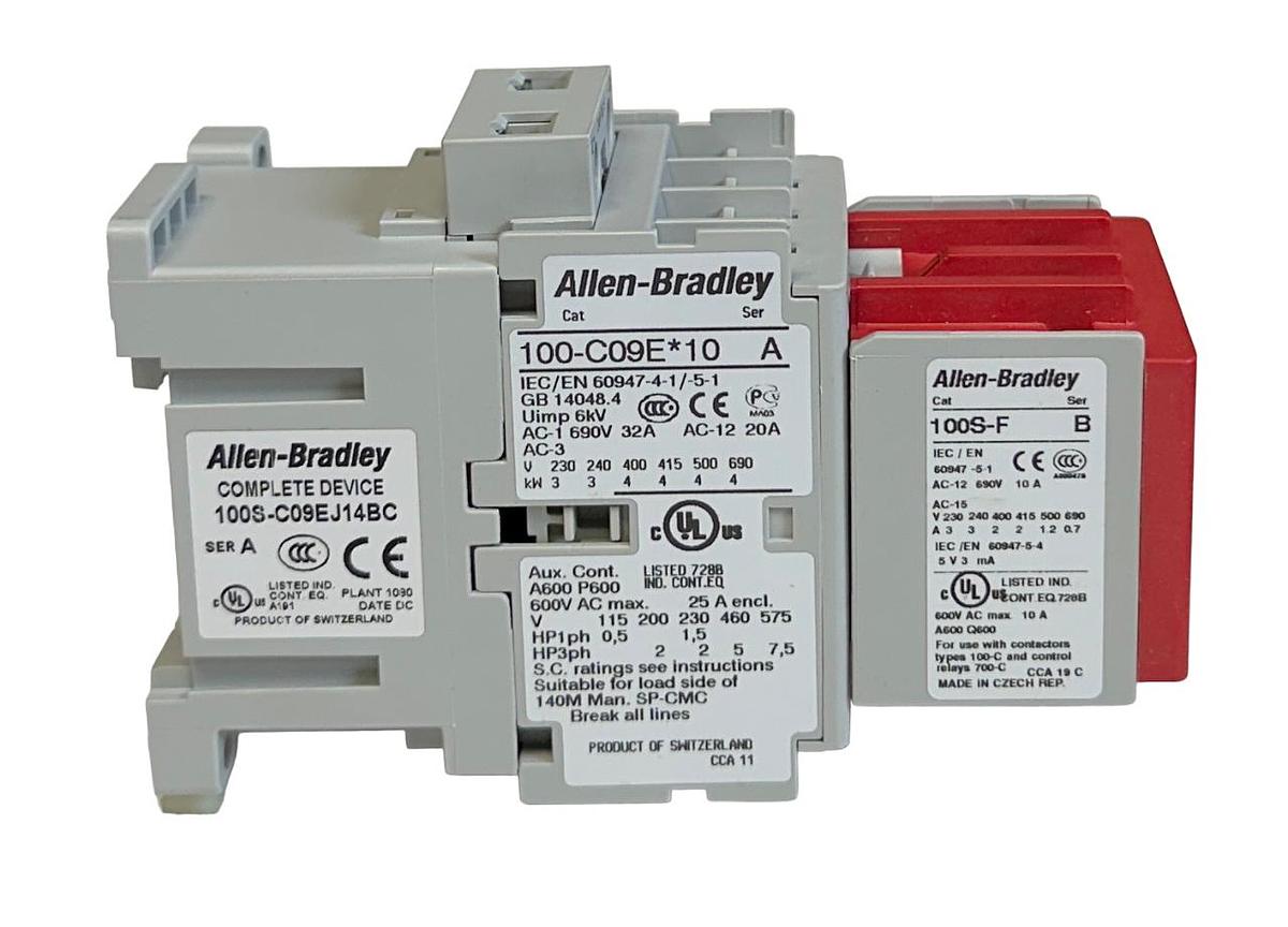 Used NEW ALLEN BRADLEY 100S-C09EJ14BC /A BULLETIN 100S SAFETY CONTACTOR 24VDC NSMP