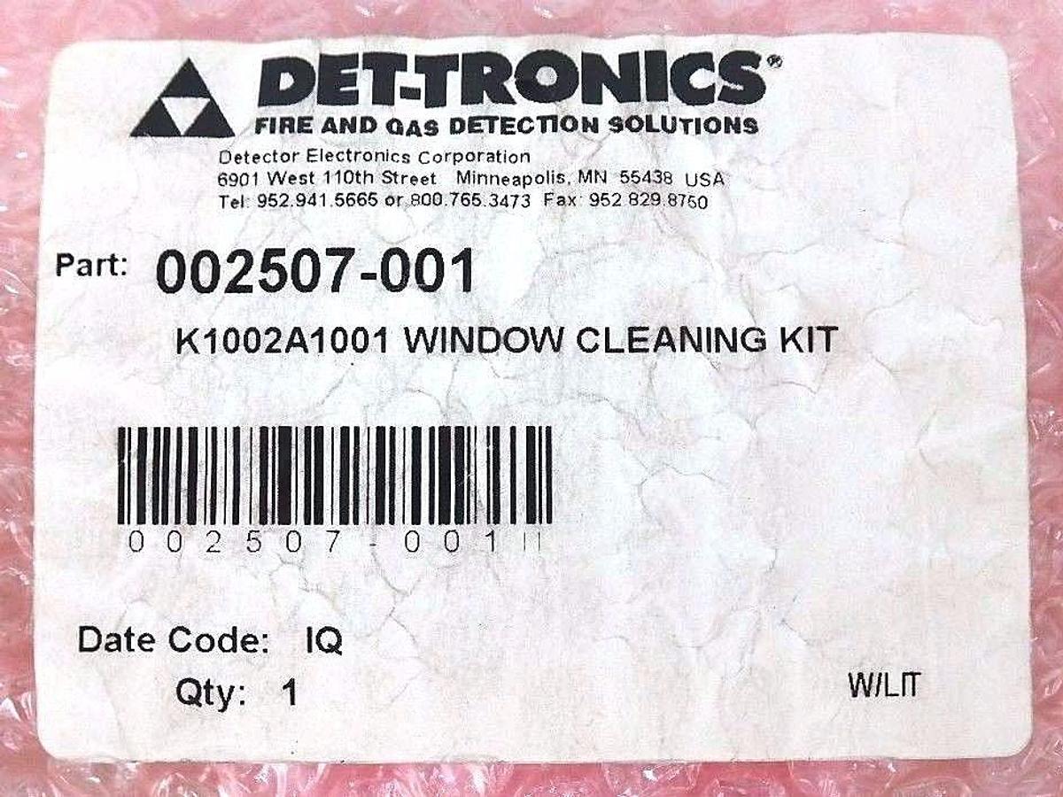 Used NEW DET-TRONICS 002507-001 WINDOW CLEANING KIT K1002A1001, 002507001