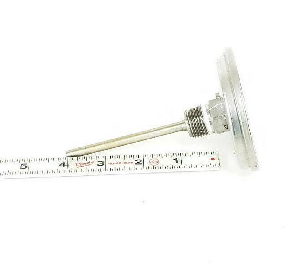 Used LOT OF 2 ASHCROFT 0-100 DEG C TEMPERATURE PROBES / THERMOMETERS, 4" STEMS