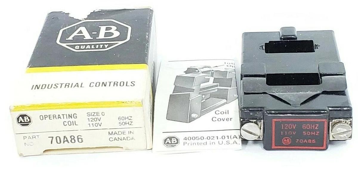 Used ALLEN BRADLEY 70A86 COIL 120V 60CY, 110V 50CY (IN BOX)