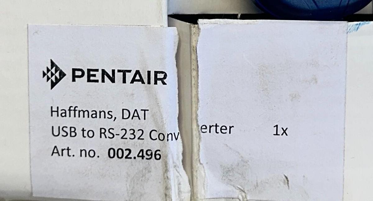 Used PENTAIR HAFFMANS 002.496 / 002496 DAT USB TO RS-232 SERIAL CONVERTER OEM NSMP