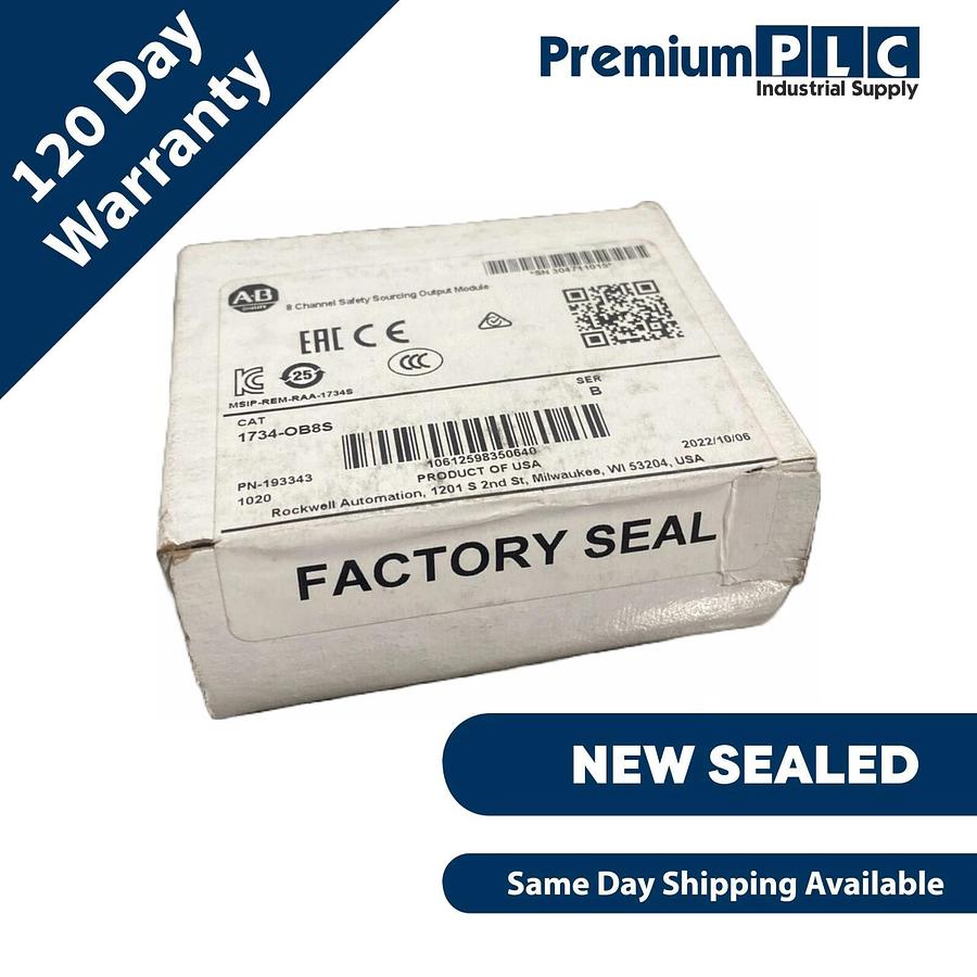Used NEW F/S ALLEN BRADLEY 1734-OB8S /B POINT I/O 8-CH SAFETY SOURCING OUTPUT 2022 731938831373