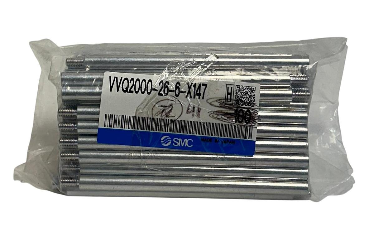 Used 72 SMC VVQ2000-26-6-X147 / VVQ2000266X147 TIE RODS 1/4'' THREADED 4'' NSMP