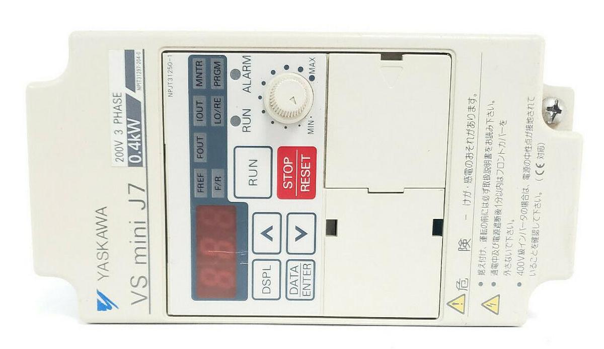 Used YASKAWA CIMR-J7AA20P4 DRIVE VS MINI J7 200V 3PHASE 0.4kW CIMRJ7AA20P4