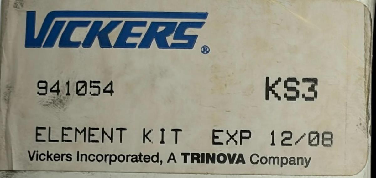 Used Vickers 941054 Hydraulic Filter Element Kit 74 Micron 3 5/8" L New In Box