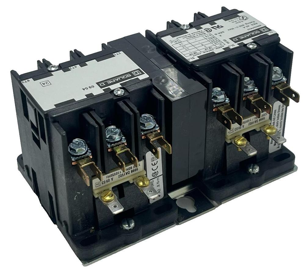 Used Square D 8965DPR33V02 /B NEMA 1 Reversing Hoist Contactor 30A 110/120V Coil NSMP