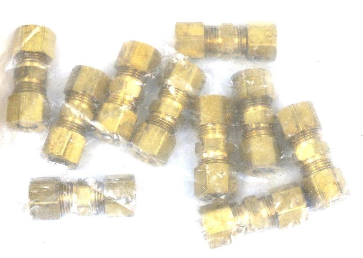 Used BAG OF 10 NEW BRASSCRAFT 62-5 COMPRESSION UNION 5/16'' OD TUBE