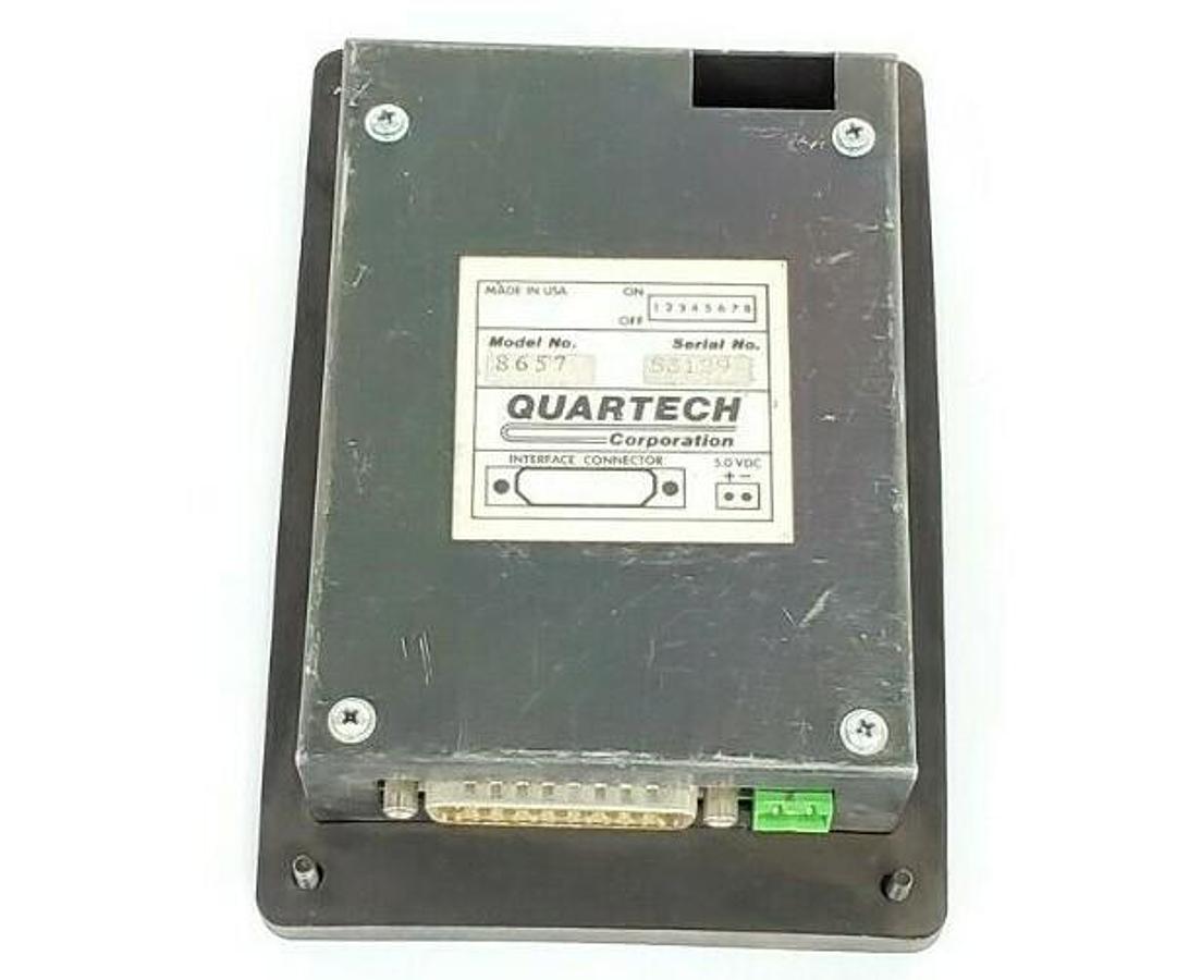 Used QUARTECH 8657 PLC PROGRAMMING INTERFACE 16-KEY 5VDC