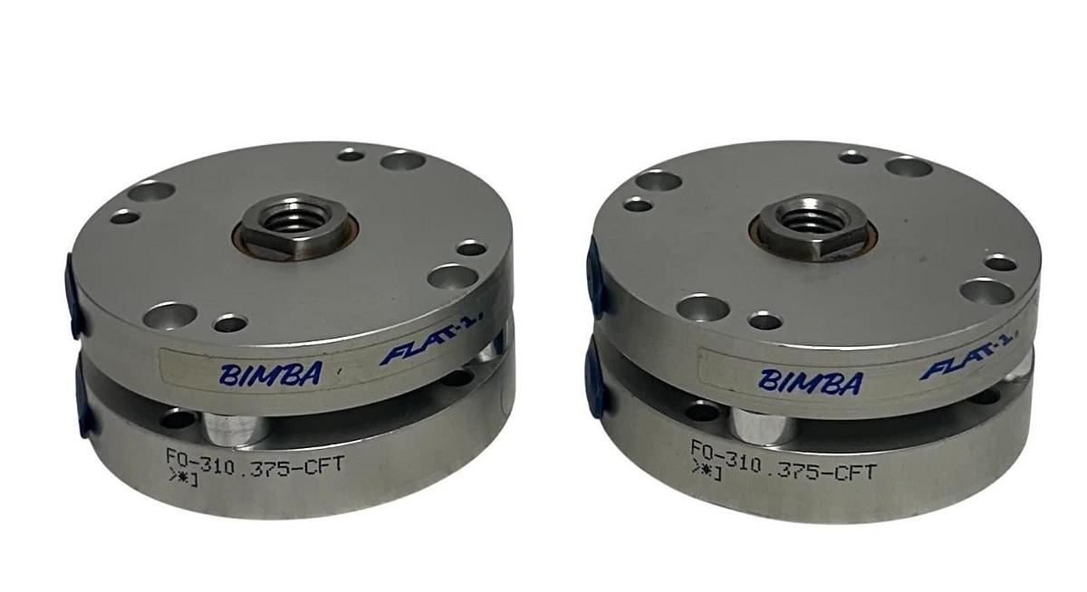 Used 2 BIMBA FO-310.375-CFT / FO310375CFT / F0-310.375-CFT CYLINDERS FLAT-1 NSNP