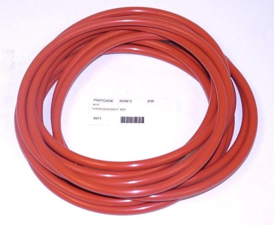 LOT OF 10 NEW 6" RED SILICONE O-RINGS 8971