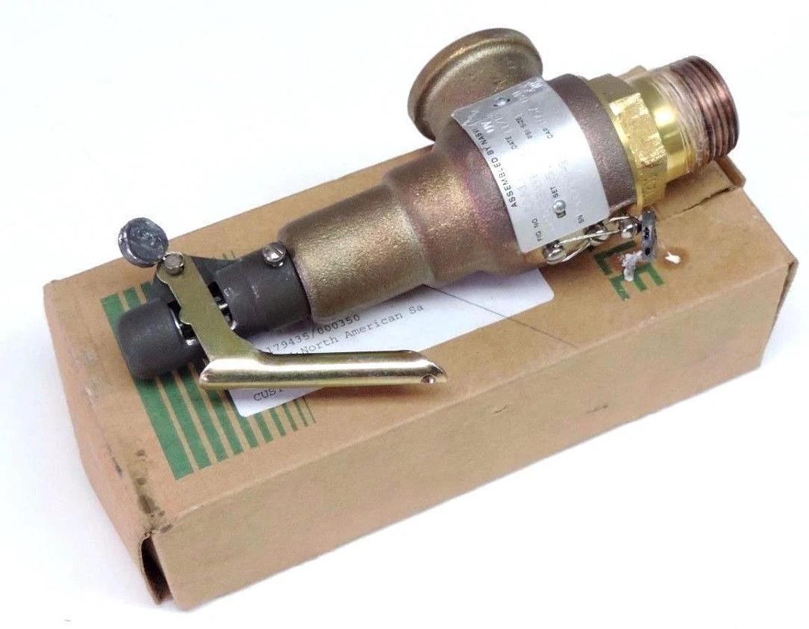 Used KUNKLE 6010EEM01-LM SAFETY PRESSURE RELIEF VALVE 1" X 1" NPT 6010EEM01LM