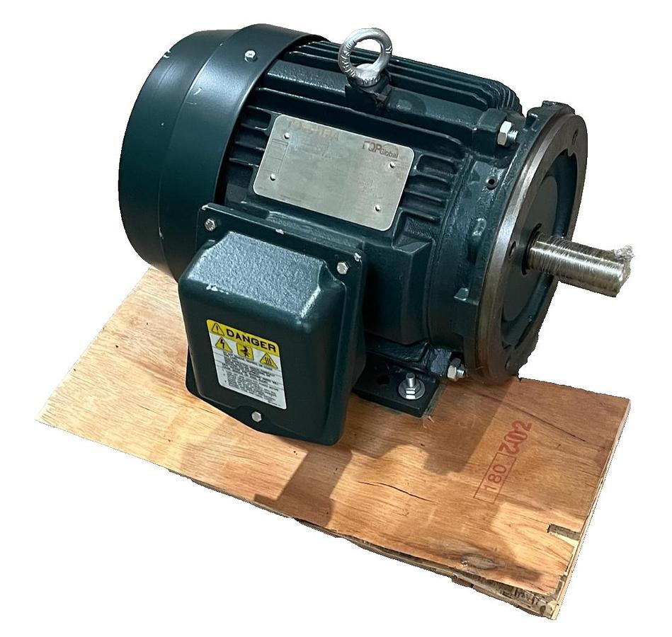 Used Toshiba 0034SDSR42A-P AC Motor | 3 HP | 1800 RPM | 3-Phase 460V | C-Face 182TC