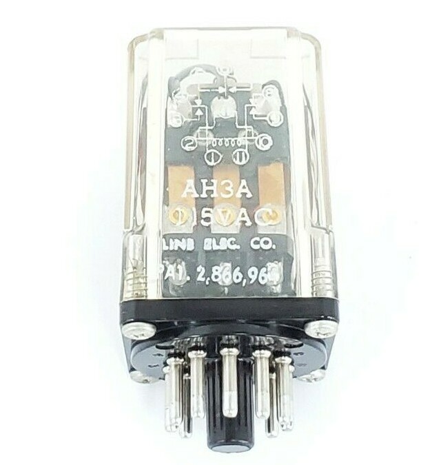 Used LINE ELECTRIC AH3A-115VAC RELAY 3AMP, 115VAC, AH3A