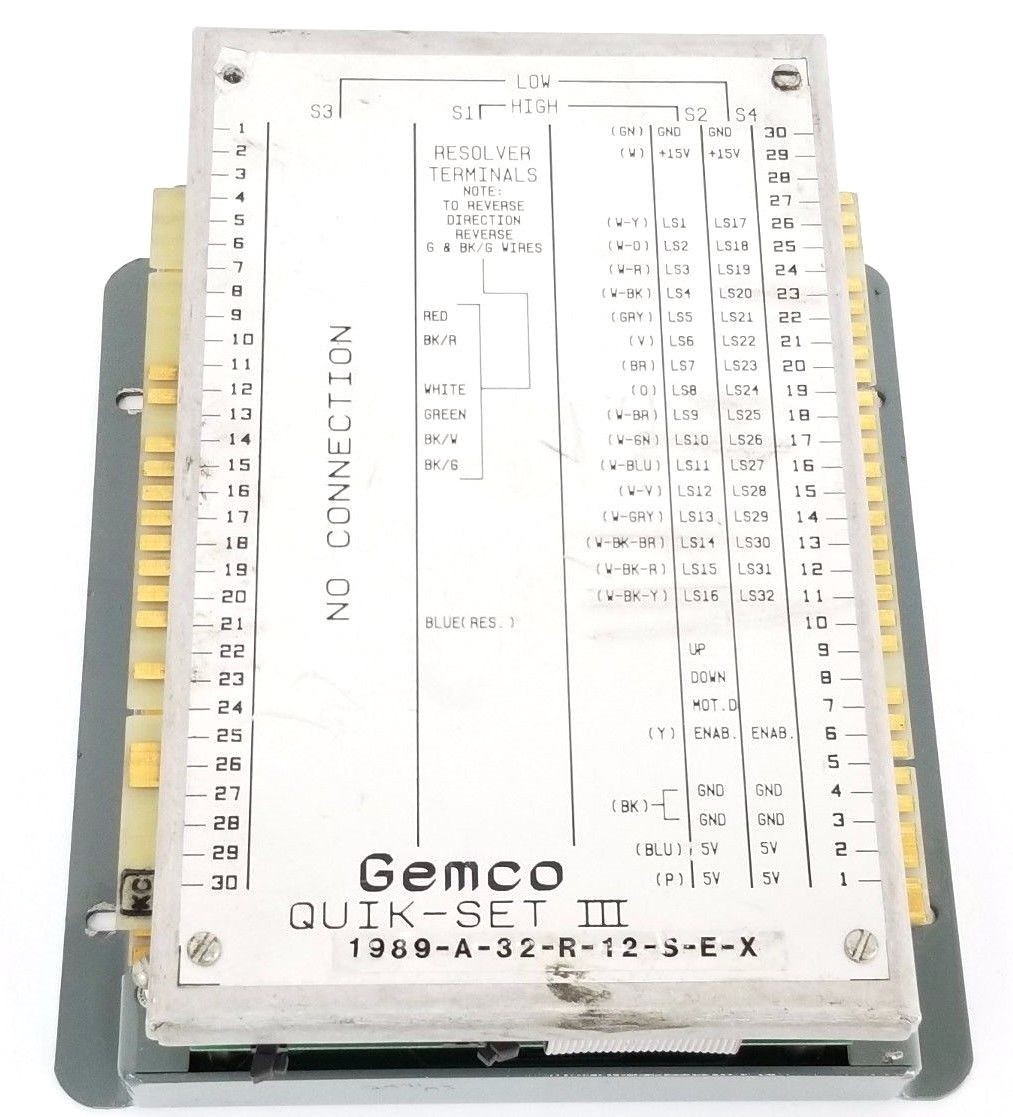 Used GEMCO QUIK-SET III 1989-A-32-R-12-S-E-X CONTROLLER 1989A32R12SEX