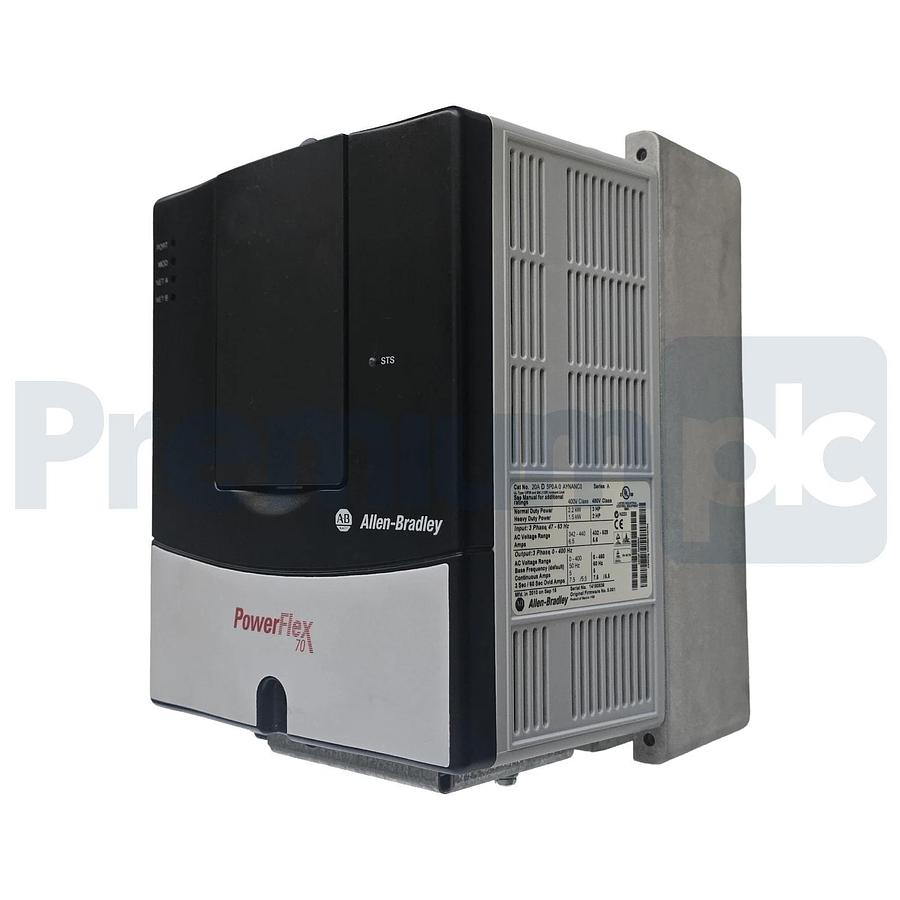 Used Allen-Bradley 20AD5P0A0AYNANC0 /A PowerFlex 70 VFD 3HP 5A 480V 3PH AC Drive USPI