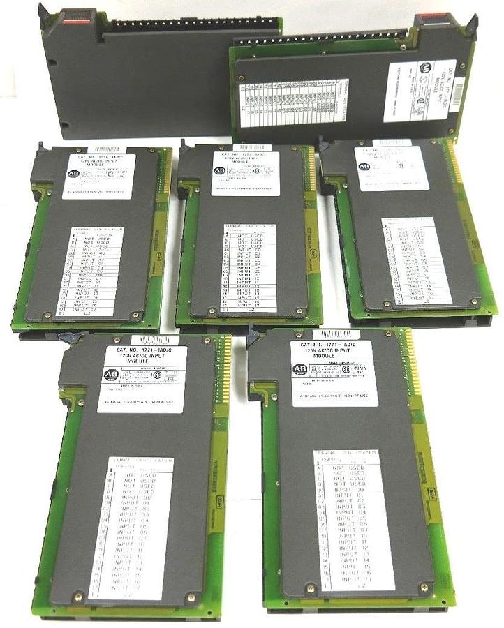 Used LOT OF 8 ALLEN BRADLEY 1771-IAD/C INPUT MODULES 1771IAD SERIES C