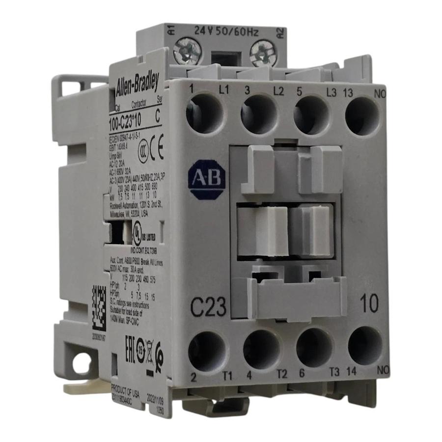 Allen-Bradley 100-C23KJ10 /C 100-C IEC Contactor 3-P 23A, 1 N.O. Coil 24VAC NSMP