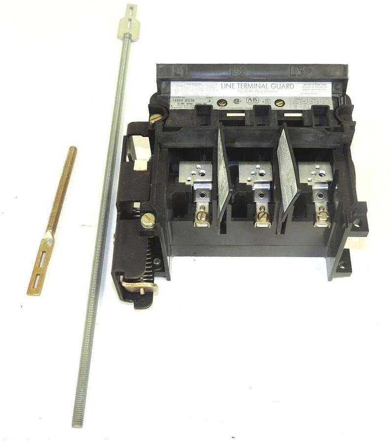 Used ALLEN BRADLEY 1494V-DS30 DISCONNECT SWITCH LEFT HAND 30AMP 600VAC SER. A