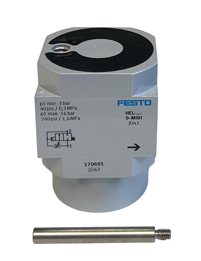 Used NEW FESTO HEL-D-MIDI / 170691 SOFT START ON/OFF VALVE 2/2 0.3-1.6MPa NSMP