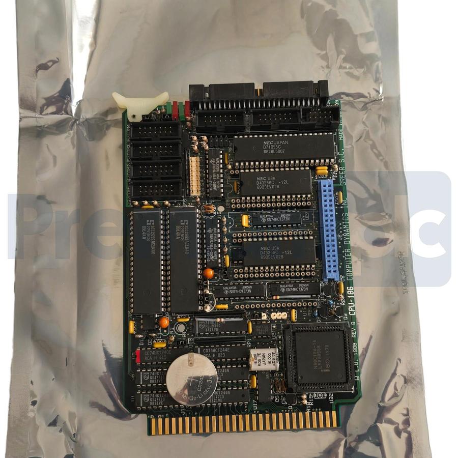 Used COMPUTER DYNAMICS INC CPU-186 BASE PROCESSOR BOARD, REV B, CPU186 NSNP