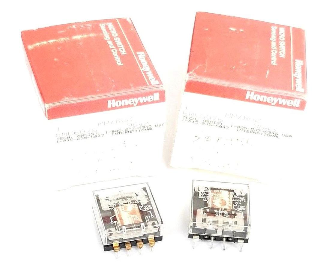 Used LOT OF 2 NIB HONEYWELL MPZR02 RELAYS EMC6076 9643 NC2D-JP-DC48V